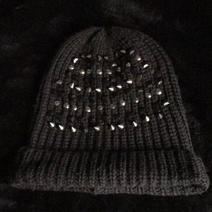 Rhinestone Black Beanie (Final Price)